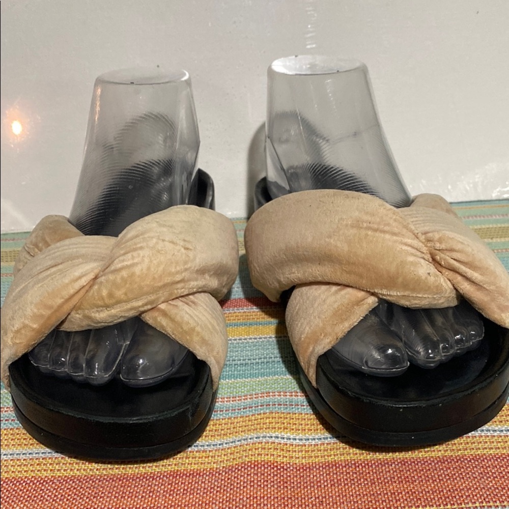 Chloe Tan Slide Sandals